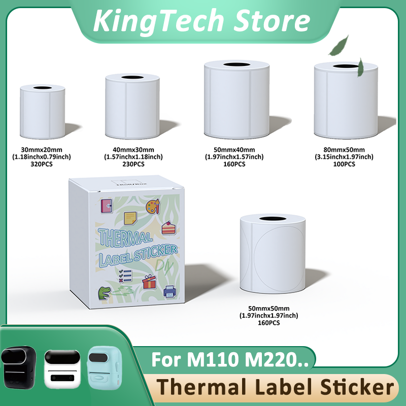 Address Home Office - White Thermal Labels Self-Adhesive Compatible with
