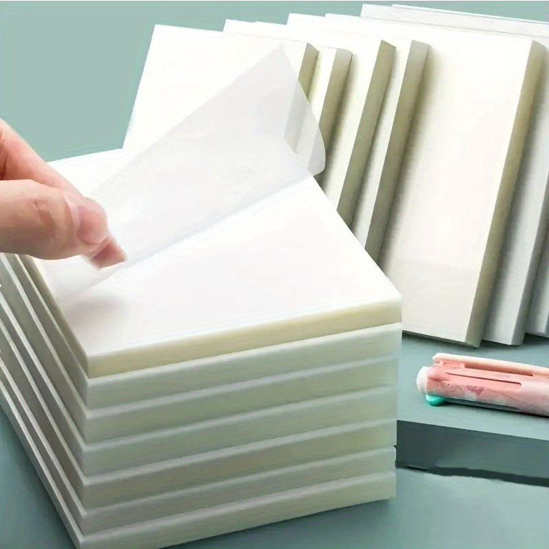 Sticky Note Dispenser - 50Sheets/pcs Transparent Memo Pad Waterproof Sticky