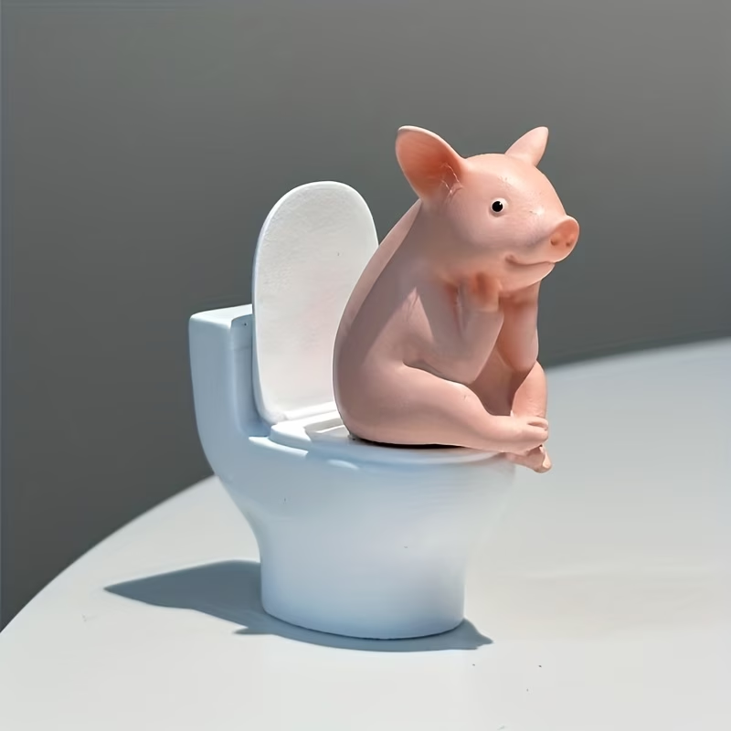 Home Office Desk Ideas - 1PC Cute A Little Pig Figurine