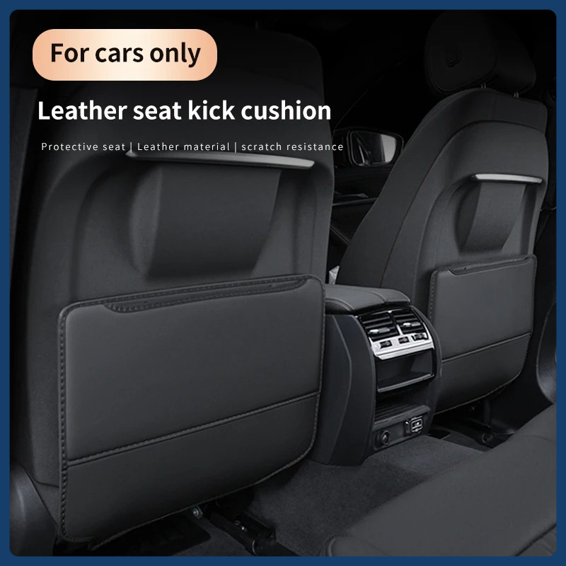 Mesh Back Cushion - Car Anti-kick Pad Interior Pu Leather