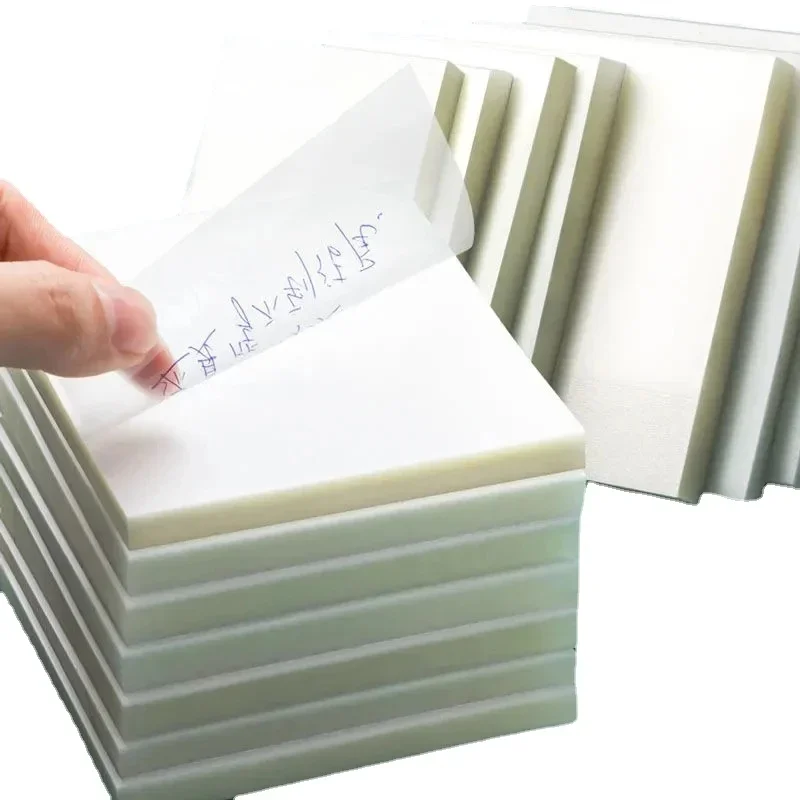 Sticky Note Dispenser - 50Sheets/pcs Transparent Memo Pad Waterproof Sticky