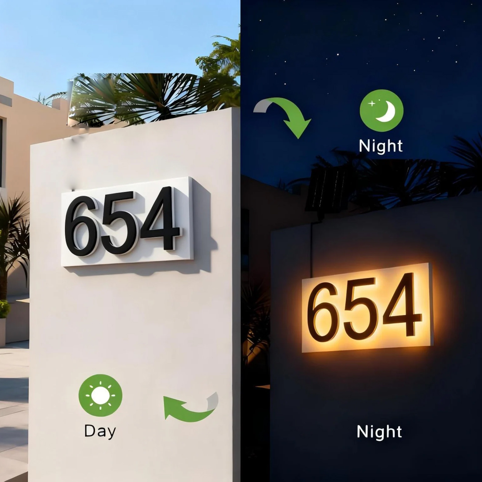 Modern Metal House Numbers,Cus - Address Home Office 评论和价格