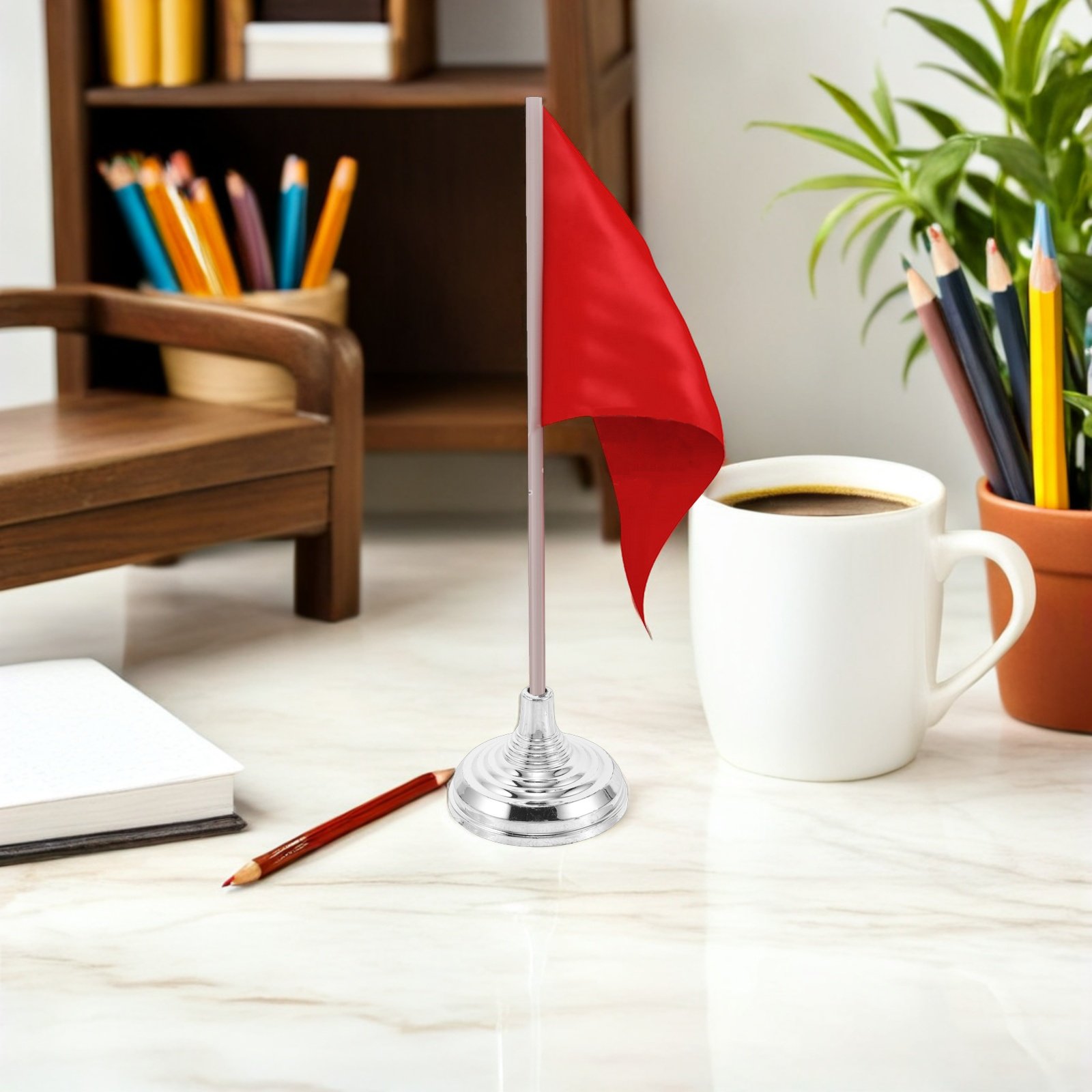 12Pcs Silver Mini Desk Flag St - Home Office Desk Ideas 评论和价格