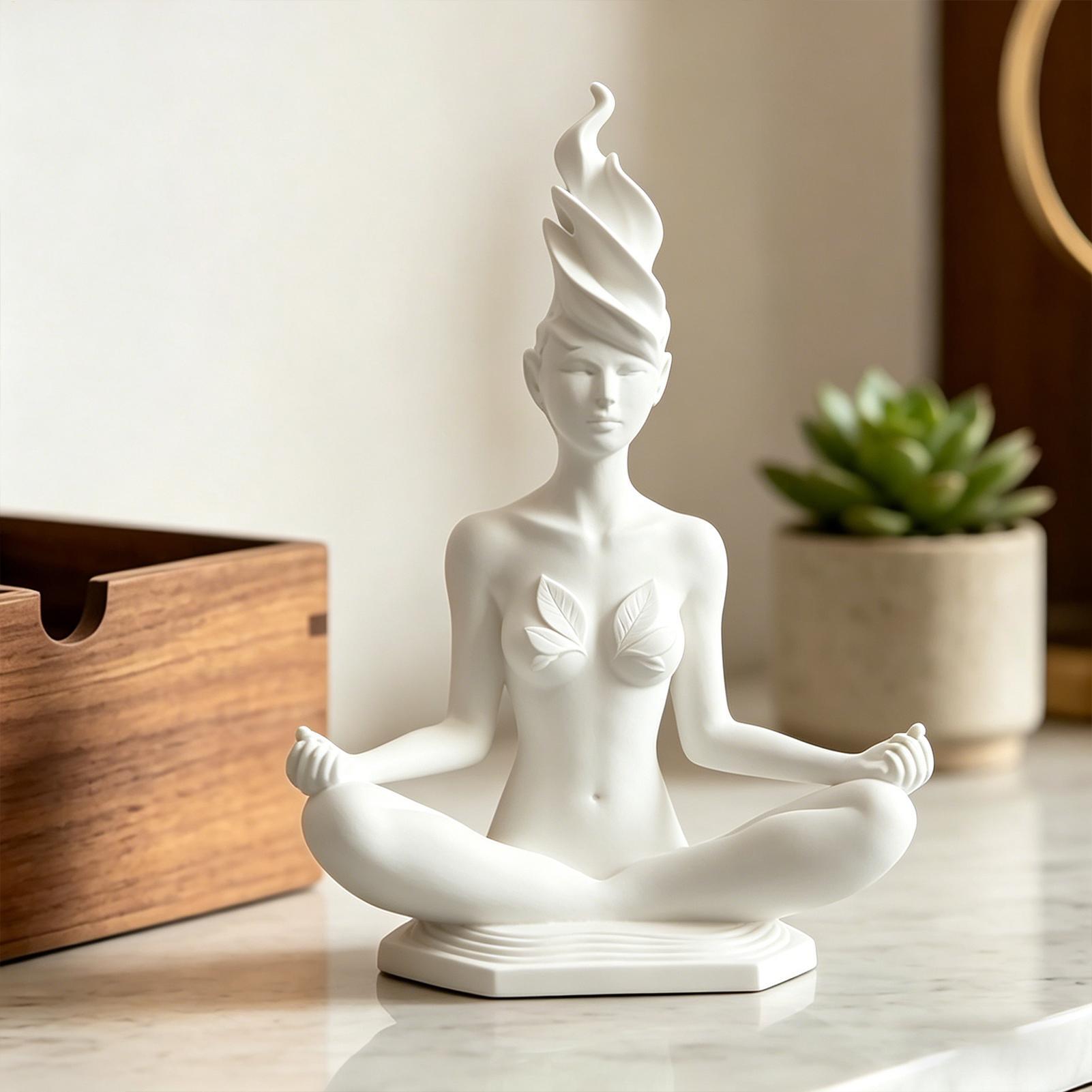 Meditation Women Yoga Figurine - Home Office Yoga Room 评论和价格