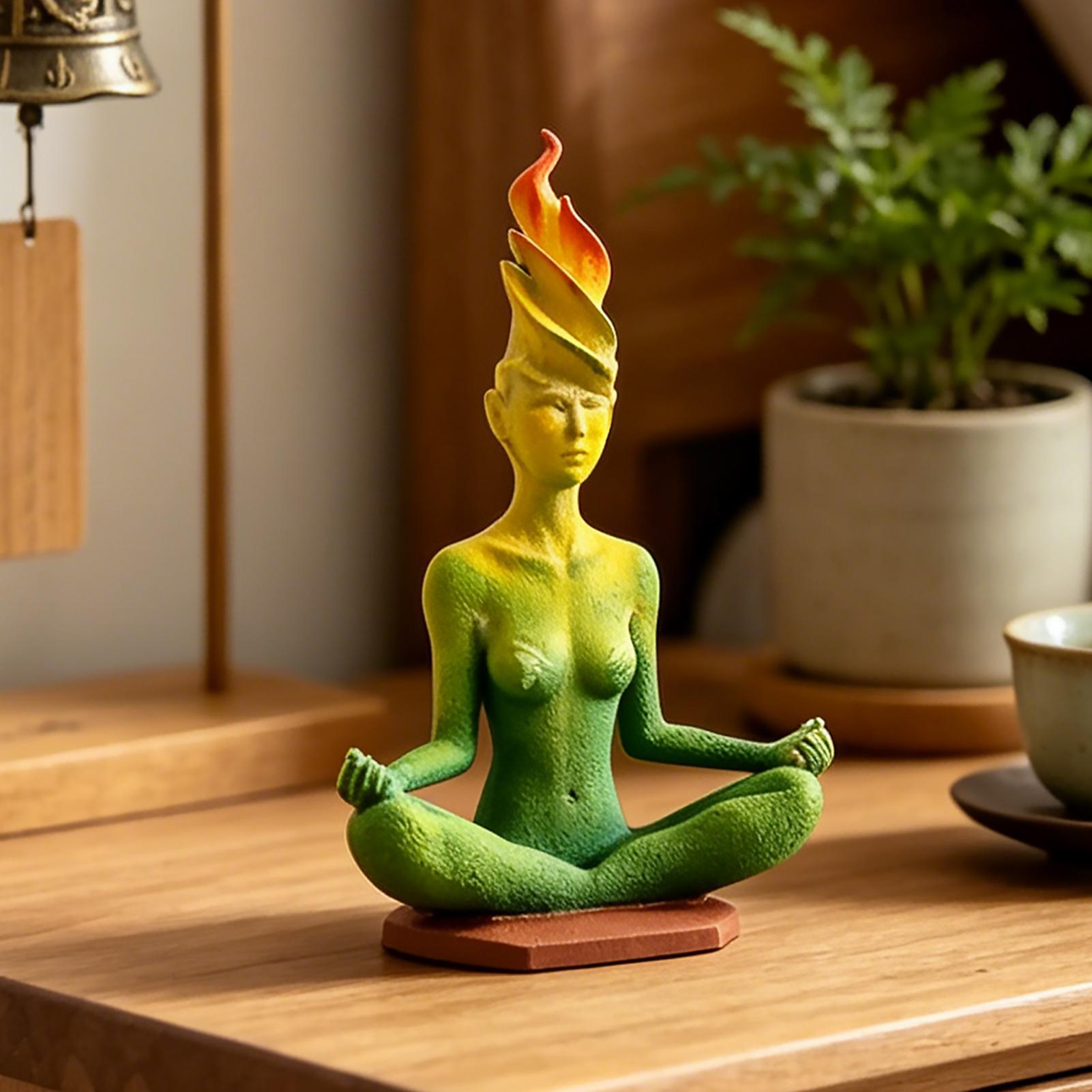 Meditation Women Yoga Figurine - Home Office Yoga Room 评论和价格