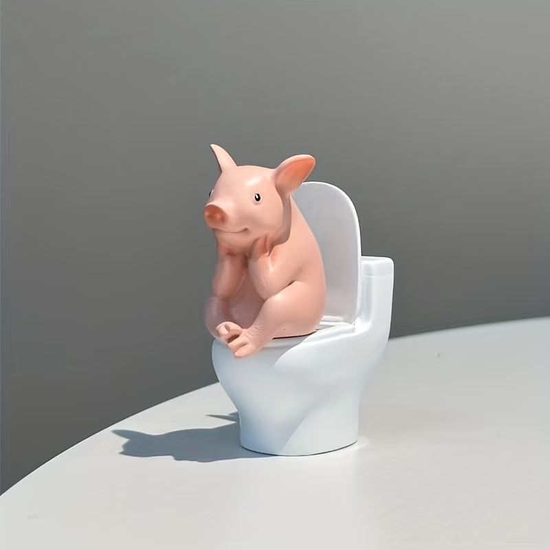1PC Cute A Little Pig Figurine - Home Office Desk Ideas 评论和价格