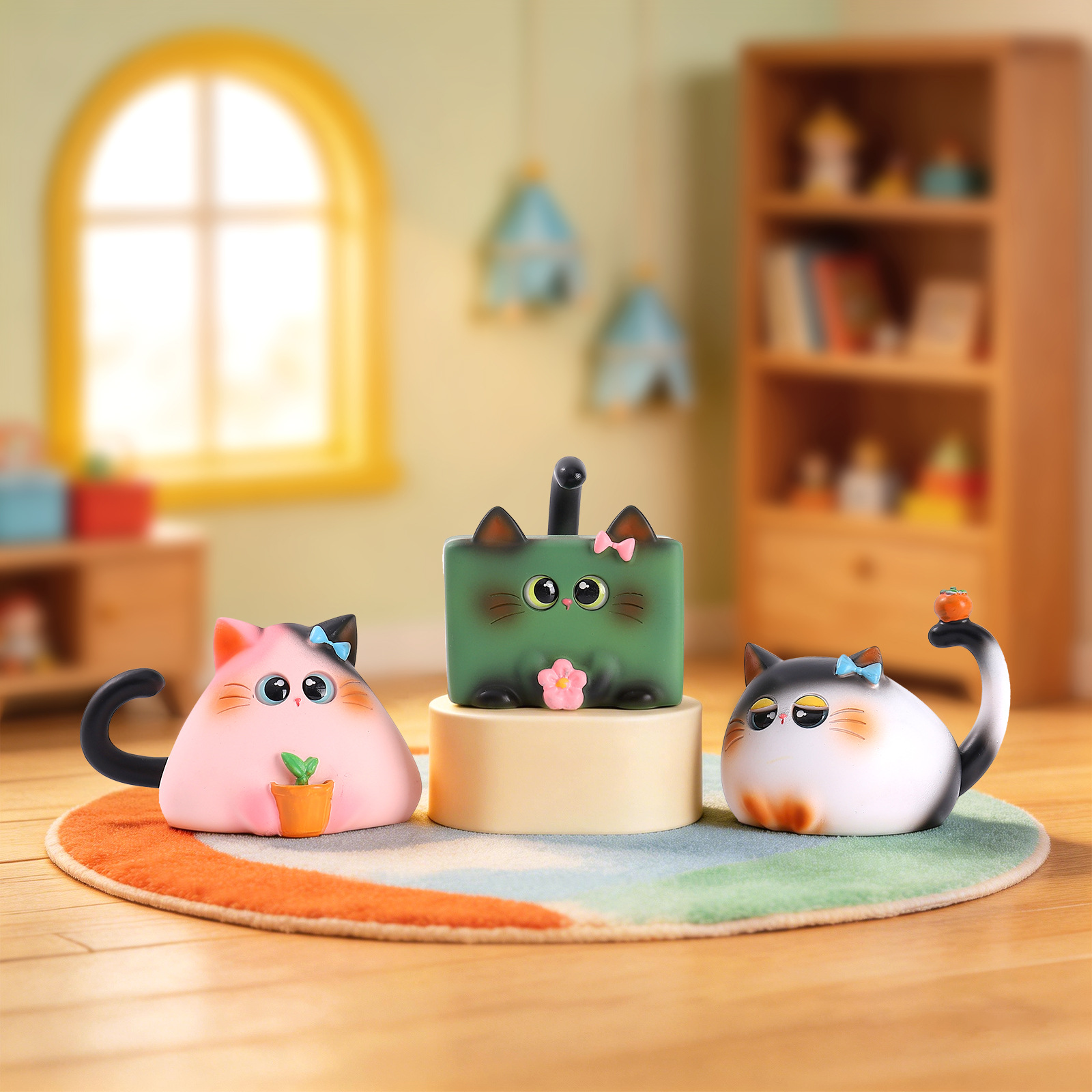 Blind Box Cat Figurine Resin C - Home Office Desk Ideas 评论和价格