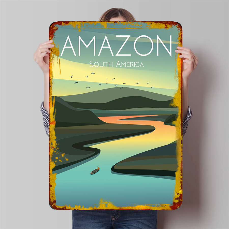 Amazon River Landscape Metal W - Home Office Of Amazon 评论和价格
