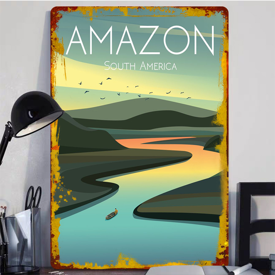 Amazon River Landscape Metal W - Home Office Of Amazon 评论和价格