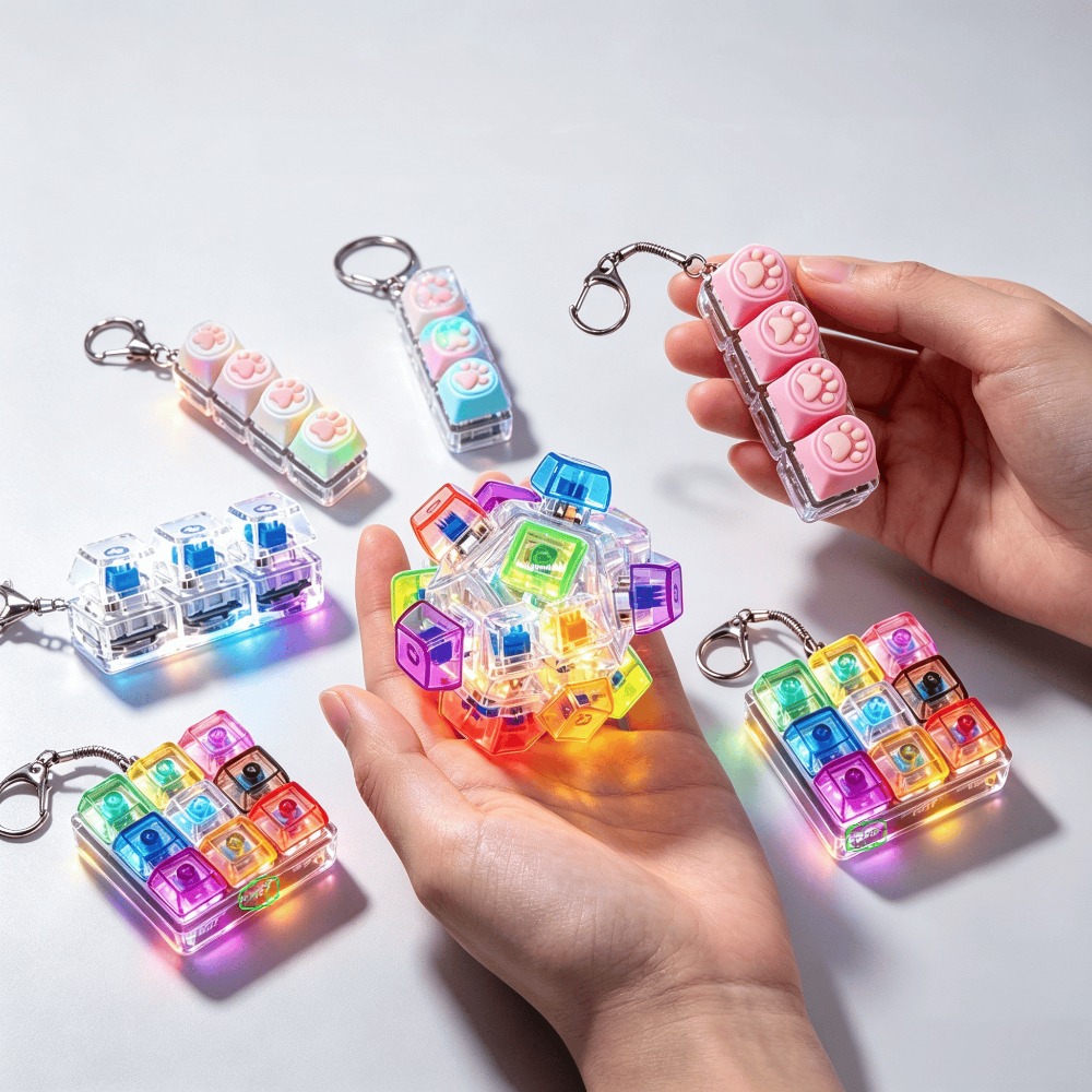 LED Light-Up Keychain Keyboard - Home Office Desk Ideas 评论和价格