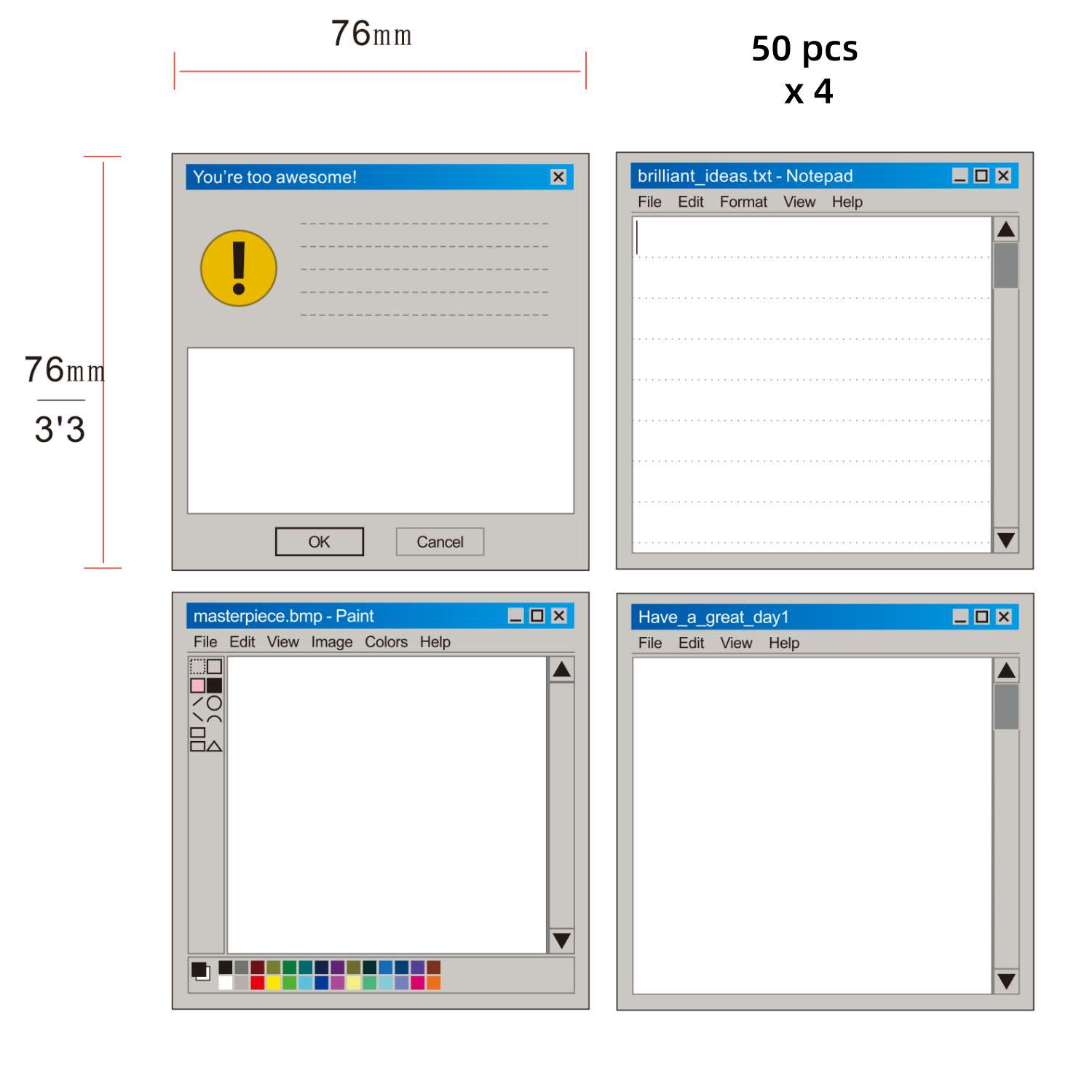 4 Styles Vintage Windows Inter - Sticky Note Dispenser 评论和价格