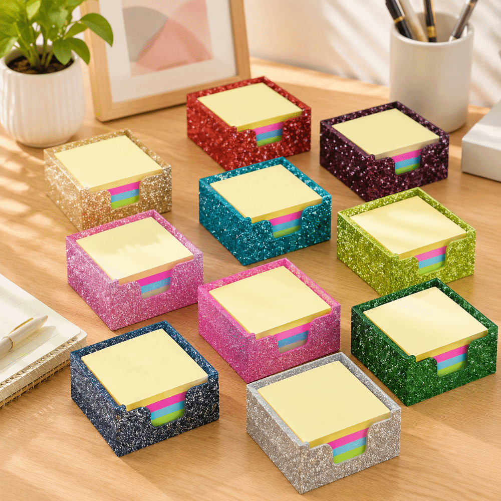 Glitter Acrylic Sticky Note Ho - Sticky Note Dispenser 评论和价格