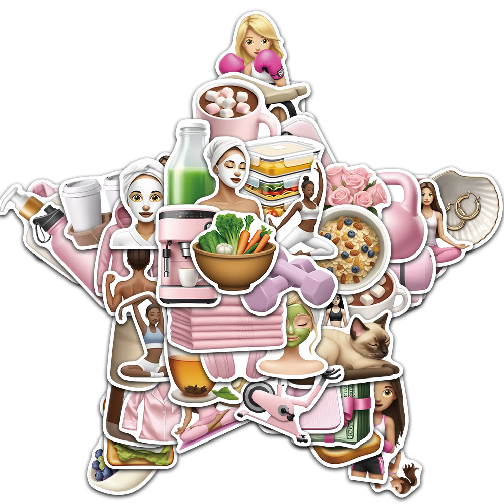 50/100PCS Fitness GYM Girl Cre - Home Office Yoga Room 评论和价格