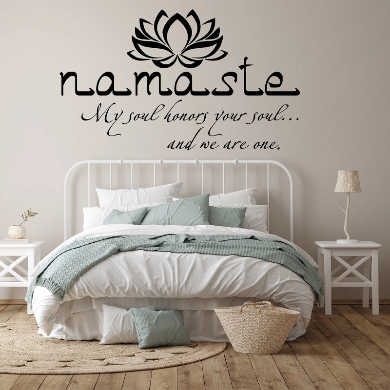 Namaste Quotes Wall Sticker Vi - Home Office Yoga Room 评论和价格