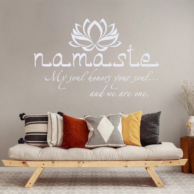 Namaste Quotes Wall Sticker Vi - Home Office Yoga Room 评论和价格