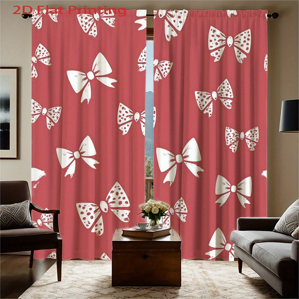 2pcs, 2D Flat Printing Curtain - Home Office Of Amazon 评论和价格