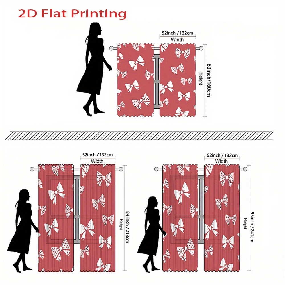 2pcs, 2D Flat Printing Curtain - Home Office Of Amazon 评论和价格