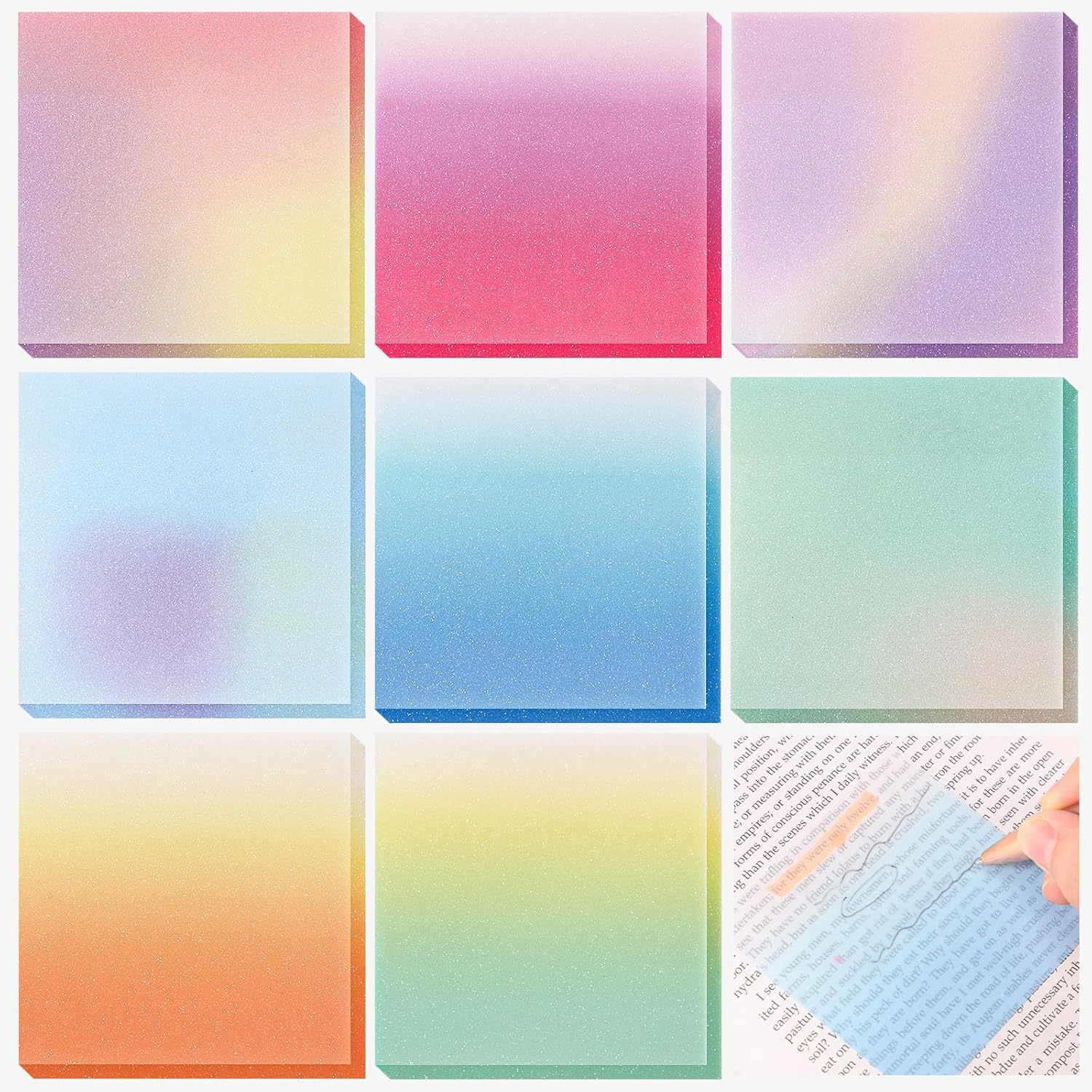 8 Packs 400 Sheet Transparent  - Sticky Note Dispenser 评论和价格