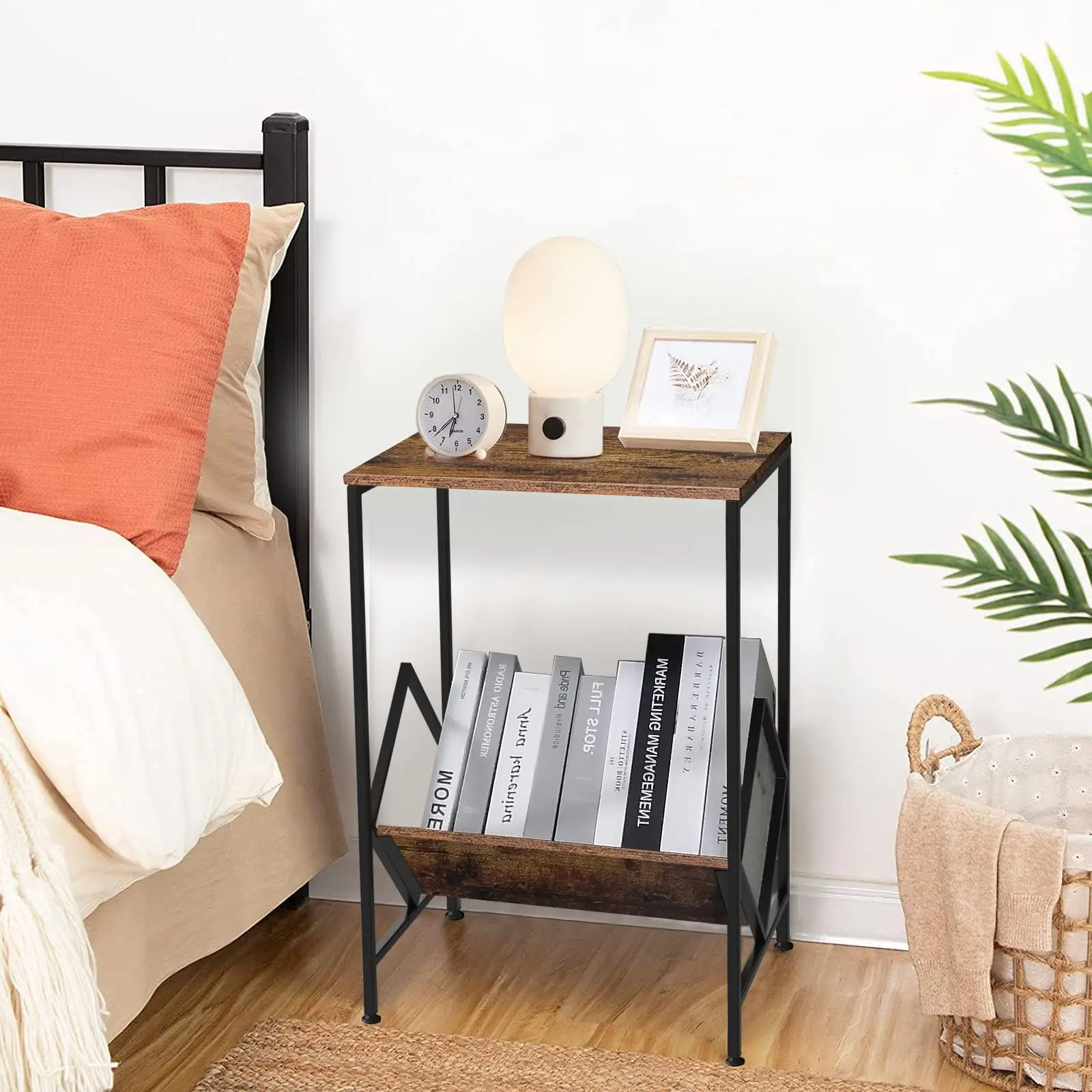 'Table Nightstand Up to 80 Alb - Home Office Of Amazon 评论和价格