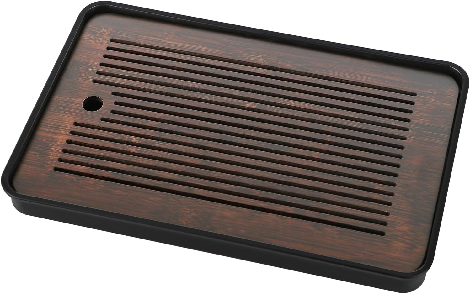 Natural Bamboo Tea Tray with H - Home Office Desk Ideas 评论和价格