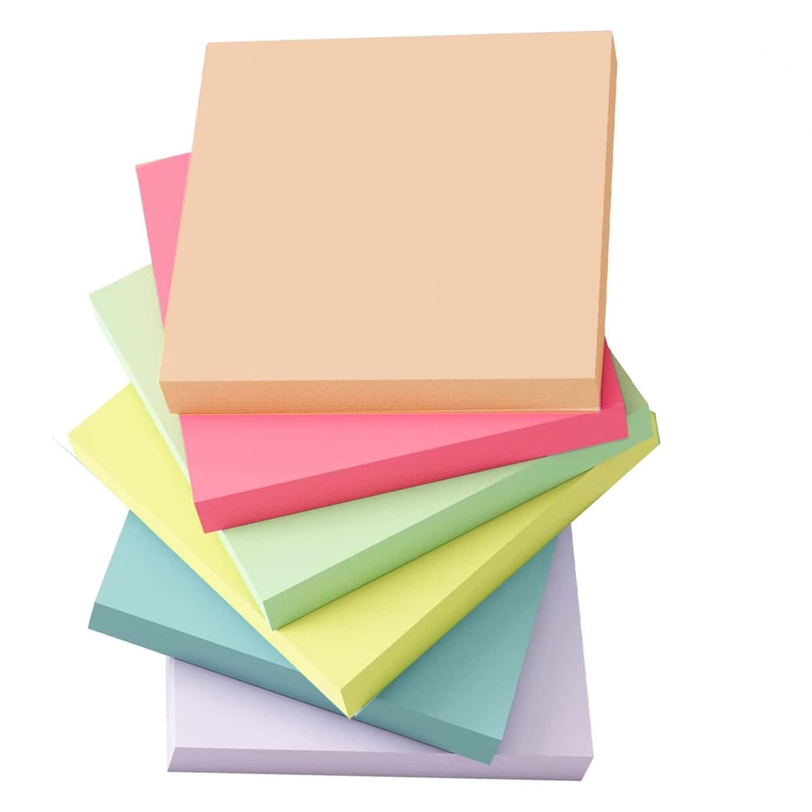 6 Pcs Fluorescent color 3*3inc - Sticky Note Dispenser 评论和价格