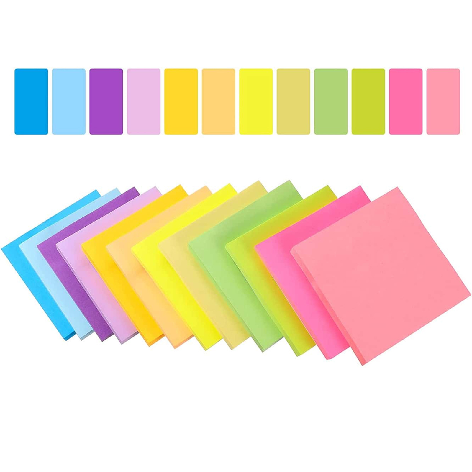 6 Pcs Fluorescent color 3*3inc - Sticky Note Dispenser 评论和价格